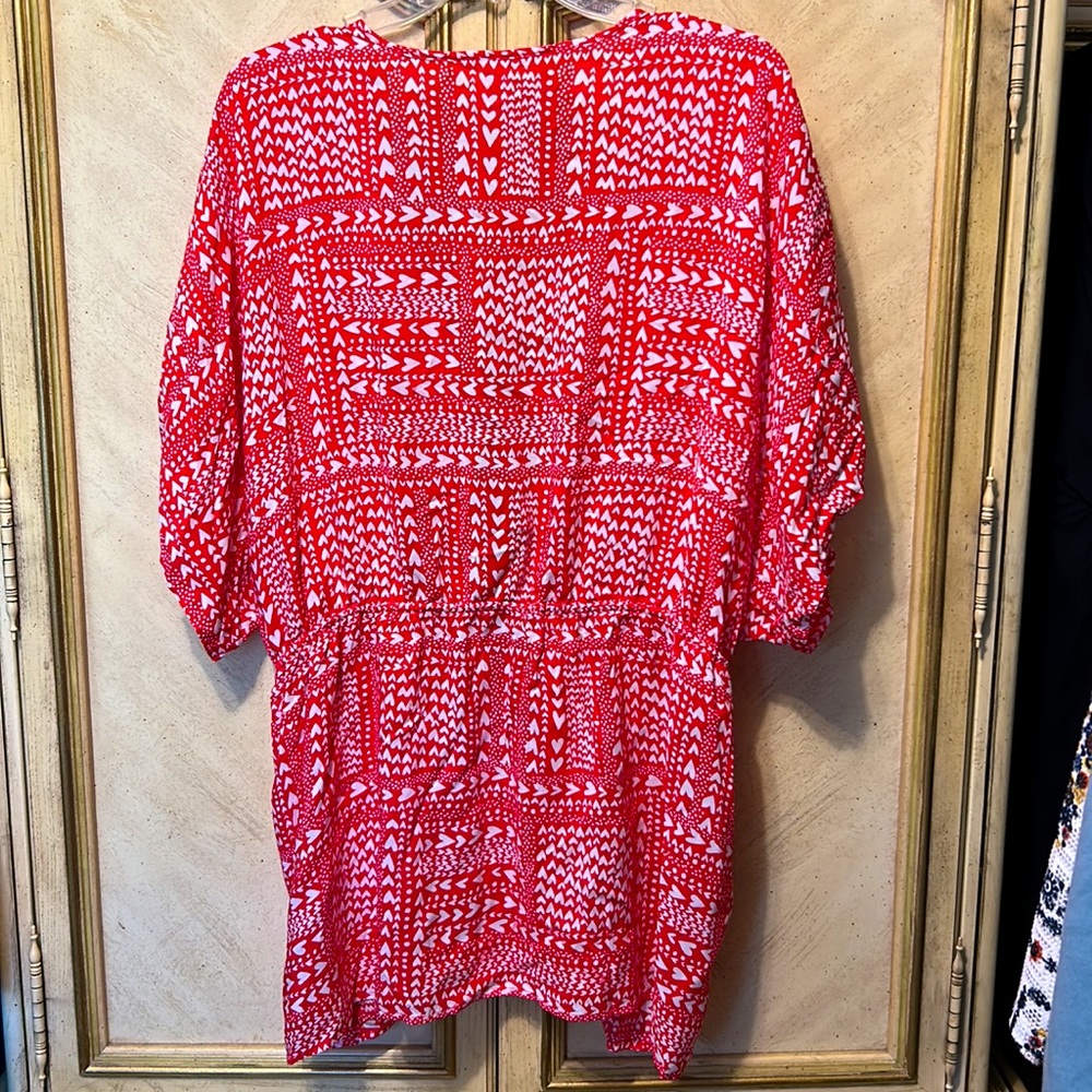 Victoria’s Secret Hearts Short Sleeve Kimono Tie Front Robe - Picture 5 of 7